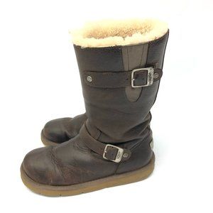 UGG Kensington 5678 Brown Leather Shearling Boots